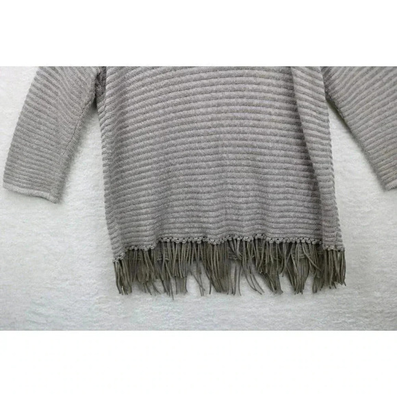 Chico's Women's Fringed Pullover Sweater-Size 2(Large-12)-Textured and Soft - Picture 3 of 8